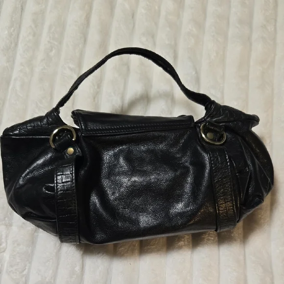 Rebecca Minkoff Black Leather Bag with Silver Accents VINTAGE!!! - Picture 5 of 10